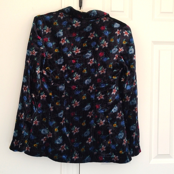 NWOT ANTHROPOLOGIE ett:twa Blooming Blazer Floral Velvet Size 12 - Picture 10 of 14